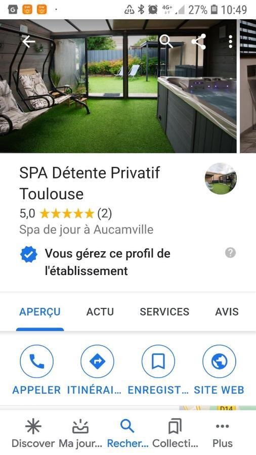 Spa Privatif Toulouse Jacuzzi Aucamville Exterior foto